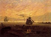 Caspar David Friedrich Evening on the Baltic Sea oil